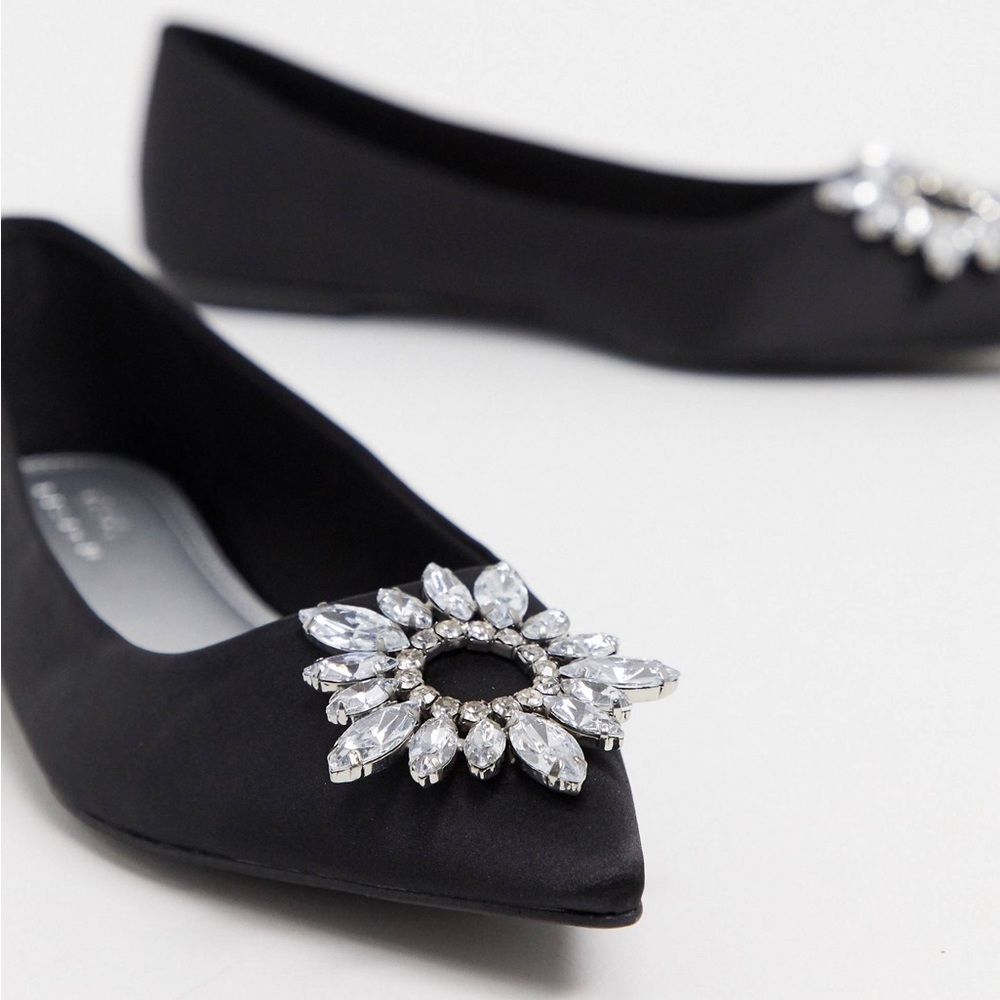 ASOS Design Embellished Ballet Flats